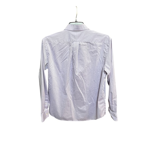 Lands' End Button Up Shirt Mens M Medium 15.5 Purple Oxford Tailored Fit - Picture 2 of 3